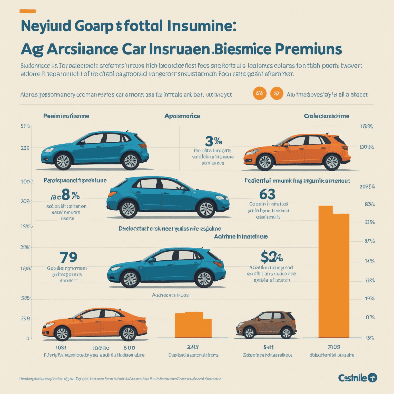 Grafiek die de relatie tussen leeftijd en autoverzekeringspremies toont, met verschillende leeftijdsgroepen en bijbehorende premieniveaus